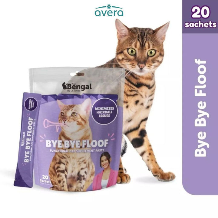 Averapets Prof. Bengal Bye-Bye Floof Hairball Control Paste Treats 10 g x 20 Sachets