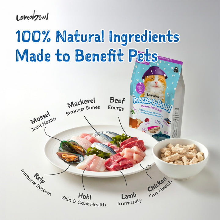 Averapets Loveabowl Freeze-a-Bowl Mackarel, Beef & Hoki For Cat 85g