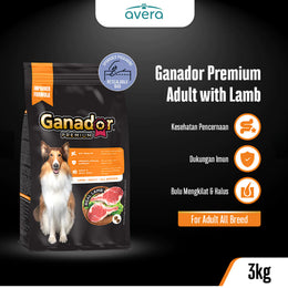 Averapets Ganador Premium Adult Lamb & Rice Makanan Anjing Dewasa Semua Ras