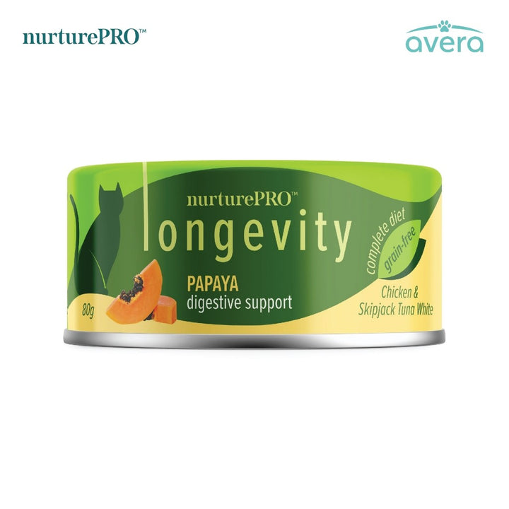 Averapets Nurture Pro Longevity Ckn & Skj Tuna with Papaya & Green Tea essence 80g