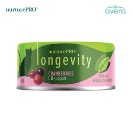 Averapets Nurture Pro Longevity Ckn & Skj Tuna with Cranberries & Green Tea essence 80g