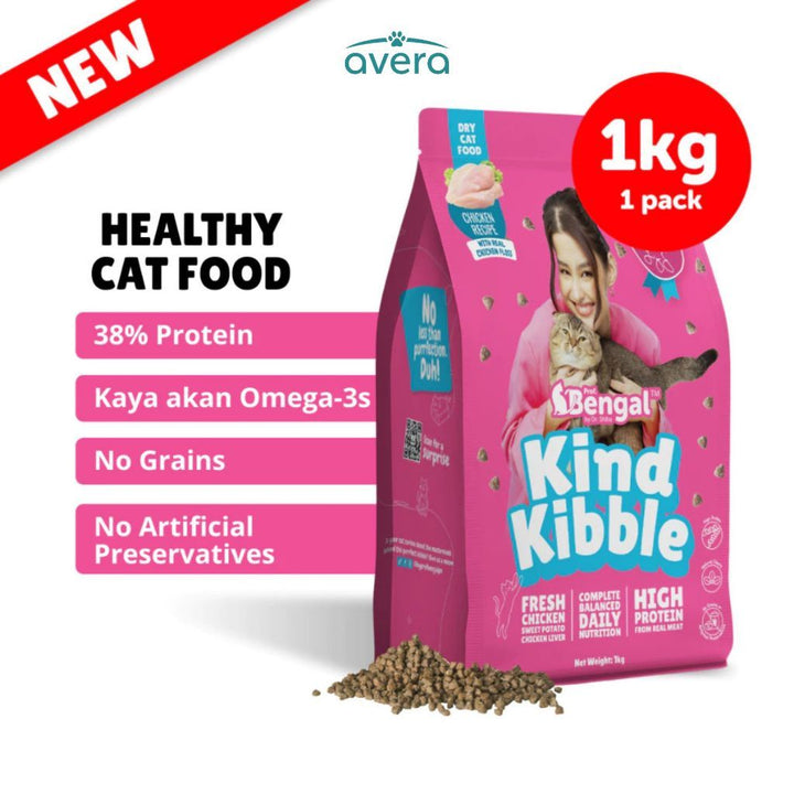 Averapets Prof. Bengal Kind Kibble Grain-Free Cat Food Chicken 1kg