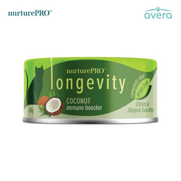 Averapets Nurture Pro Longevity Ckn & Skj Tuna with Coconut & Green Tea essence 80g